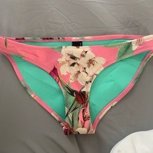 TRIANGL pink floral neoprene bikini bottoms